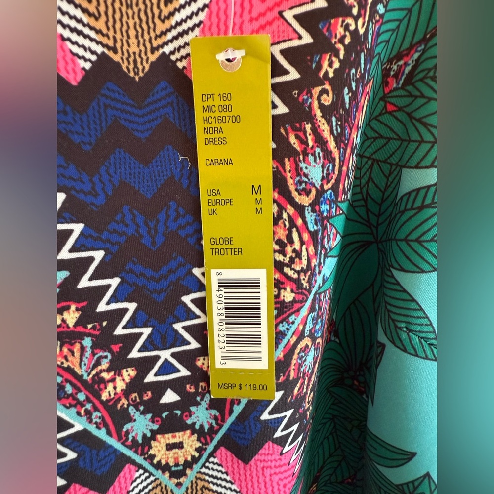 Gianni Bini Teal and Pink Patterned Dress *NEW WITH TAGS* - Picture 11 of 12